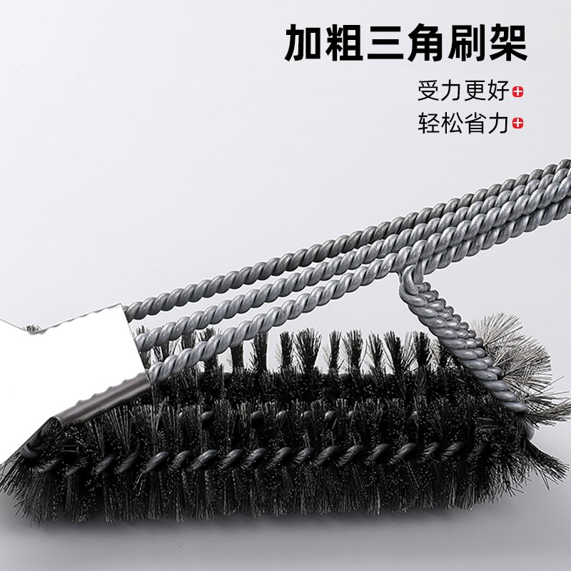 热销清洁刷烧烤不锈钢丝刷烧烤网架子烤炉铁刷子烤刷清洗去污刷子