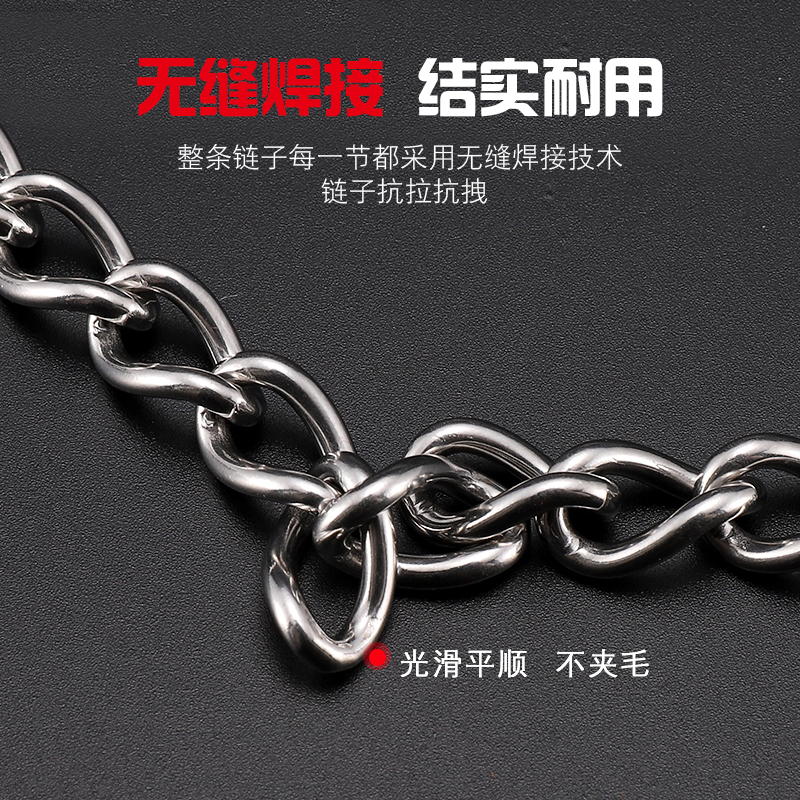 热销狗狗牵引绳不锈钢链子遛狗绳子泰迪金毛小中大型犬宠物链子