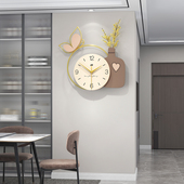 热销钟表挂钟客厅2023新款 时间表时钟表挂墙创意挂表奶油风表现代