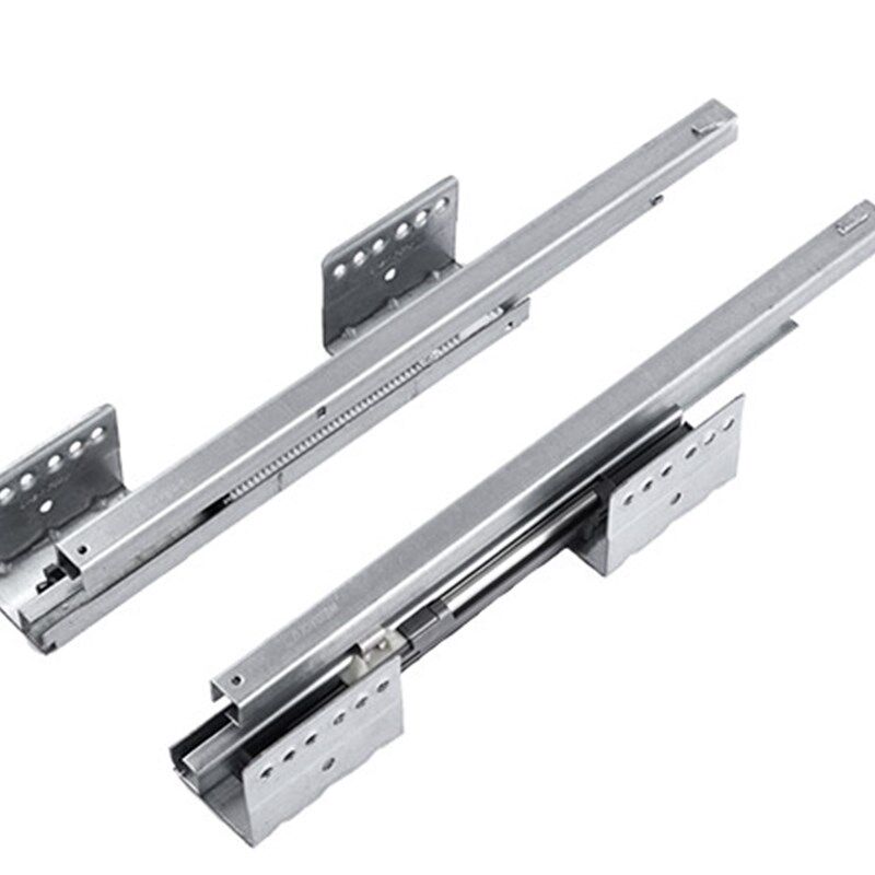 热销拉篮橱柜碗篮不锈钢拉篮阻尼导轨轨道碗柜蓝滑轨抽屉厨房底部