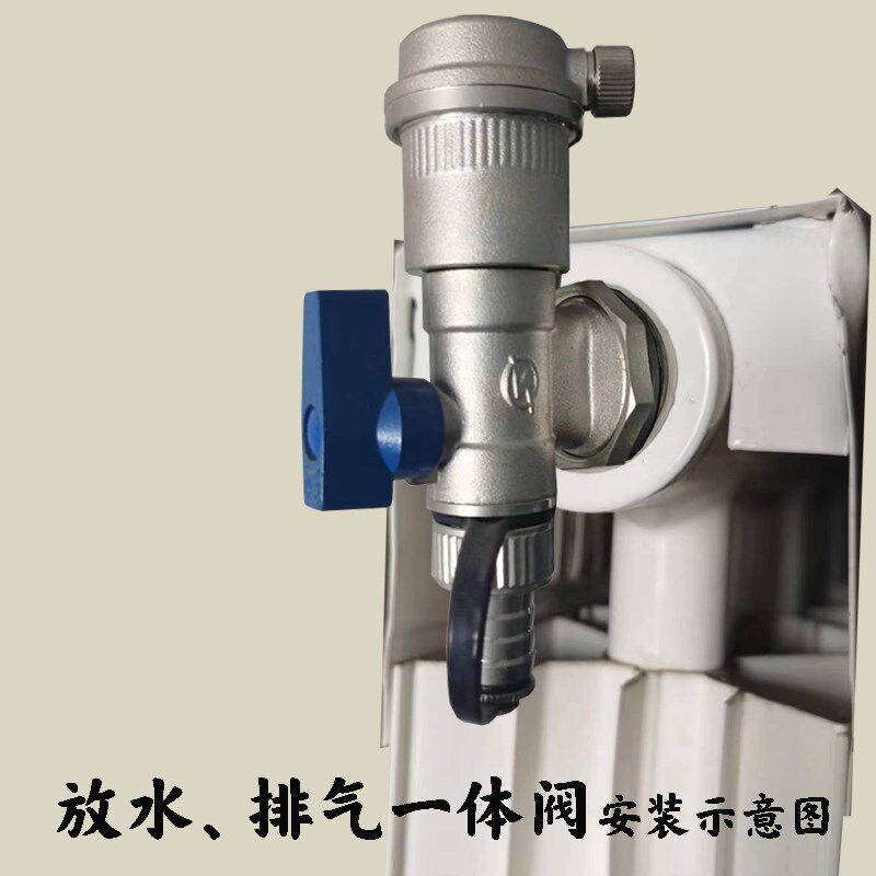 热销地暖分水器放水阀暖气片放水阀三联自动排气阀带压力表泄水阀