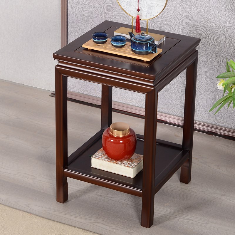 热销全实木盆景架多层置物架客厅中式鱼缸架子奇石底座阳台可移动