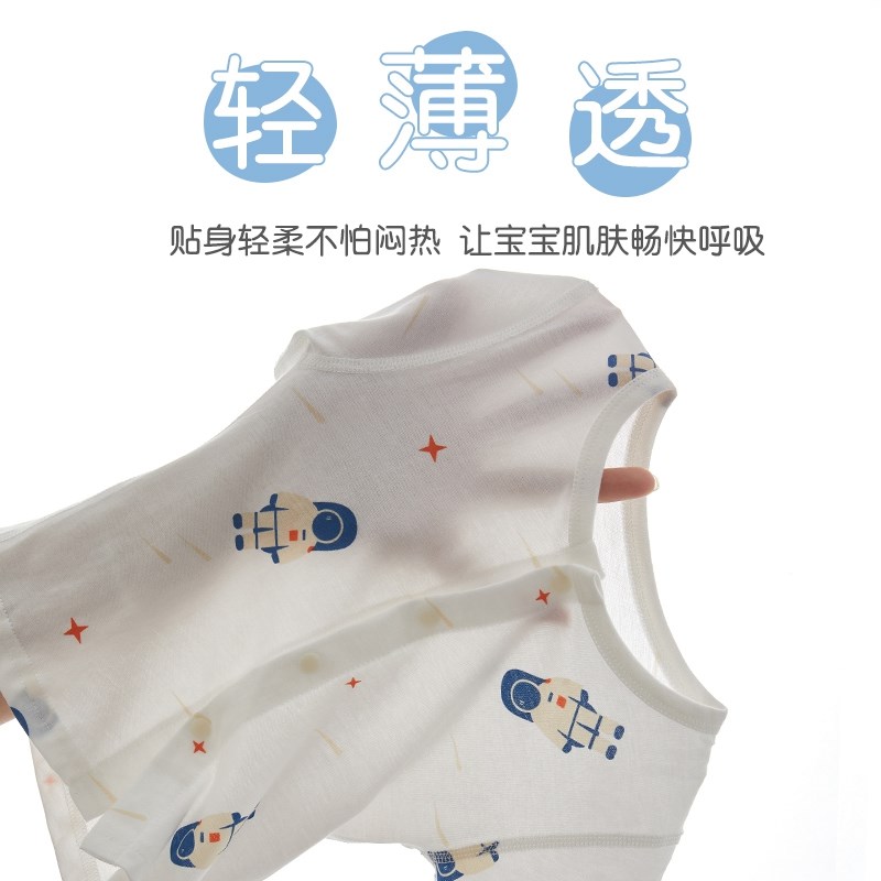 热销婴儿衣服夏季薄款短袖套装6一12月宝宝夏天分体X空调服两件套