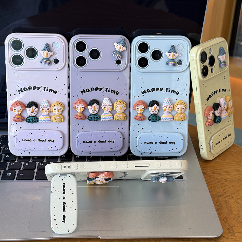 泼墨英文立体五人偶新款适用苹果17Promax手机壳iPhone16pro14小米17华为mate80pura90k90reno15荣耀600x300