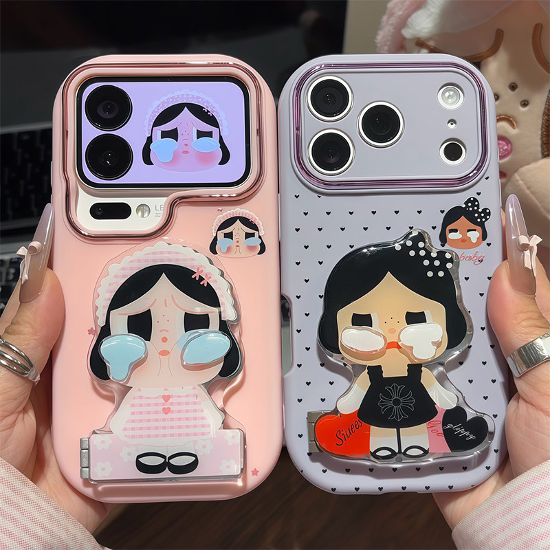 裙子哭娃补妆镜支架新款适用苹果17Pro手机壳iPhone16max小米17华为mate80pura80k90reno15nova14荣耀400x200