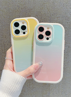 简约字母渐变新款适用苹果16Promax手机壳iPhone15Pro小米14华为mate70pura80k60荣耀200nova12vivos18Note13