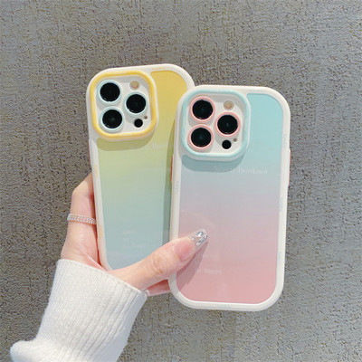 简约字母渐变新款适用苹果16Promax手机壳iPhone15Pro小米14华为mate70pura80k60荣耀200nova12vivos18Note13