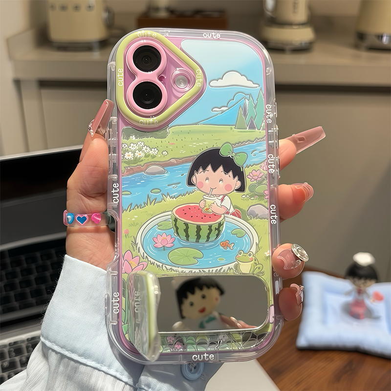西瓜小丸子支架新款适用苹果16Pro手机壳iPhone14max小米15华为mate70pura80k60Reno12nova13荣耀100一加ace5