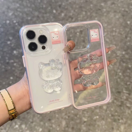 透明水晶kt新款适用苹果17Pro手机壳iPhone15max小米16华为mate70pura80k60nova14opporeno13荣耀300x100s20