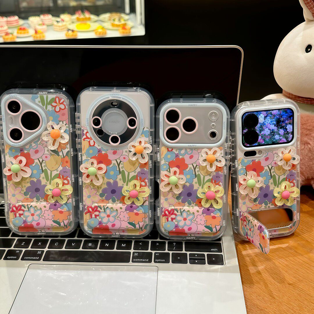 多巴胺彩色花朵新款适用苹果17Promax手机壳iPhone16pro小米15华为mate80pura70k90nova14荣耀400x300findx9