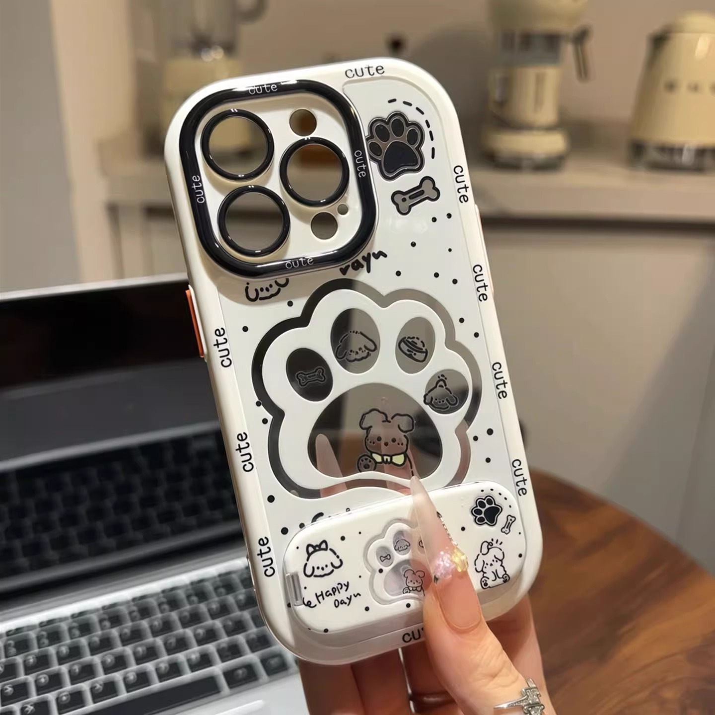 镂空狗狗爪子支架新款适用苹果16Pro手机壳iPhone14max小米15华为mate70pura80k60荣耀300nova13vivox200s30