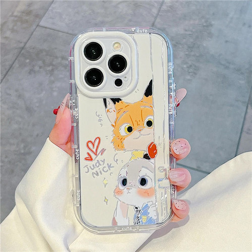 适用华为p70手机壳情侣尼克朱迪