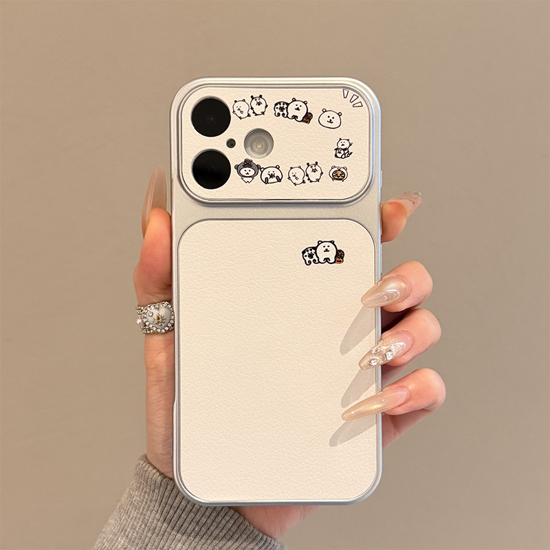 卡通可爱自嘲熊新款适用苹果17Promax手机壳iPhone16pro小米17华为P60k80reno15note14荣耀400nova13vivos50