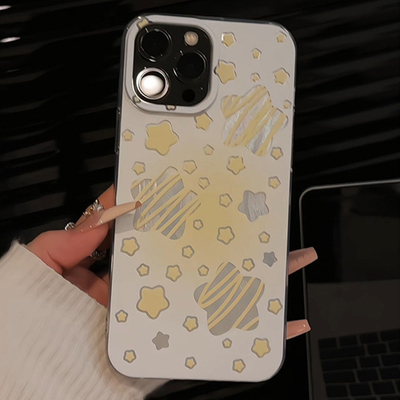 晕染涂鸦镂空星星新款适用苹果16Pro手机壳iPhone14max华为mate70pura80小米15nova12k60荣耀x100vivoiqoo13