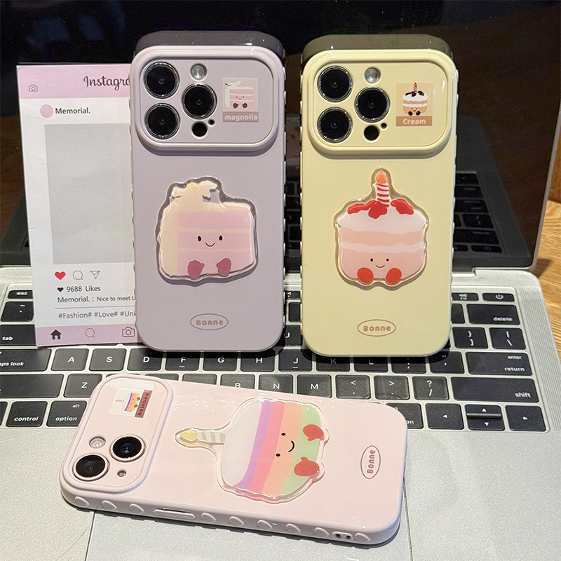 可爱切件蛋糕贴件新款适用苹果17promax手机壳iphone16pro高颜值ip15plus卡通14por女款air超火13保护12软套