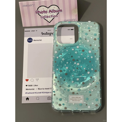 ins漩涡薄荷绿小星星新款适用苹果16pro手机壳iPhone17max小米15华为mate70荣耀x100k50p60nova12opporeno13