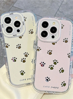 镂空猫爪镜面泡芙新款适用苹果16Pro手机壳iPhone15max17小米14华为mate70P60K50荣耀300x200Reno13note12s20