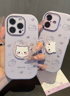 爱心爪子kt指环支架新款适用苹果17Pro手机壳iPhone16max小米15华为mate80pura70k60reno14荣耀400x200nova13