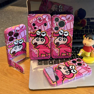 恐龙小新镜子支架新款 适用苹果17Pro手机壳iPhone15max小米16华为mate80pura70k60荣耀400opporeno14iqoo13