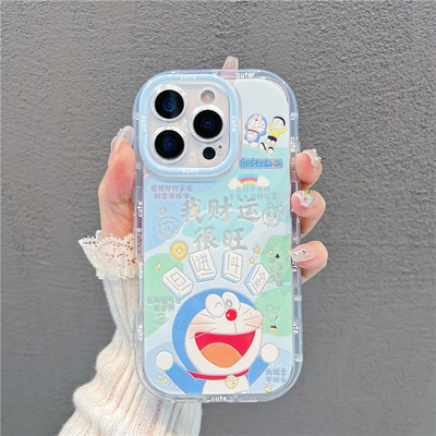财运哆啦叮当猫新款适用苹果16pro手机壳iPhone14max小米15华为mate70pura80nova12k60荣耀x100reno13vivos20