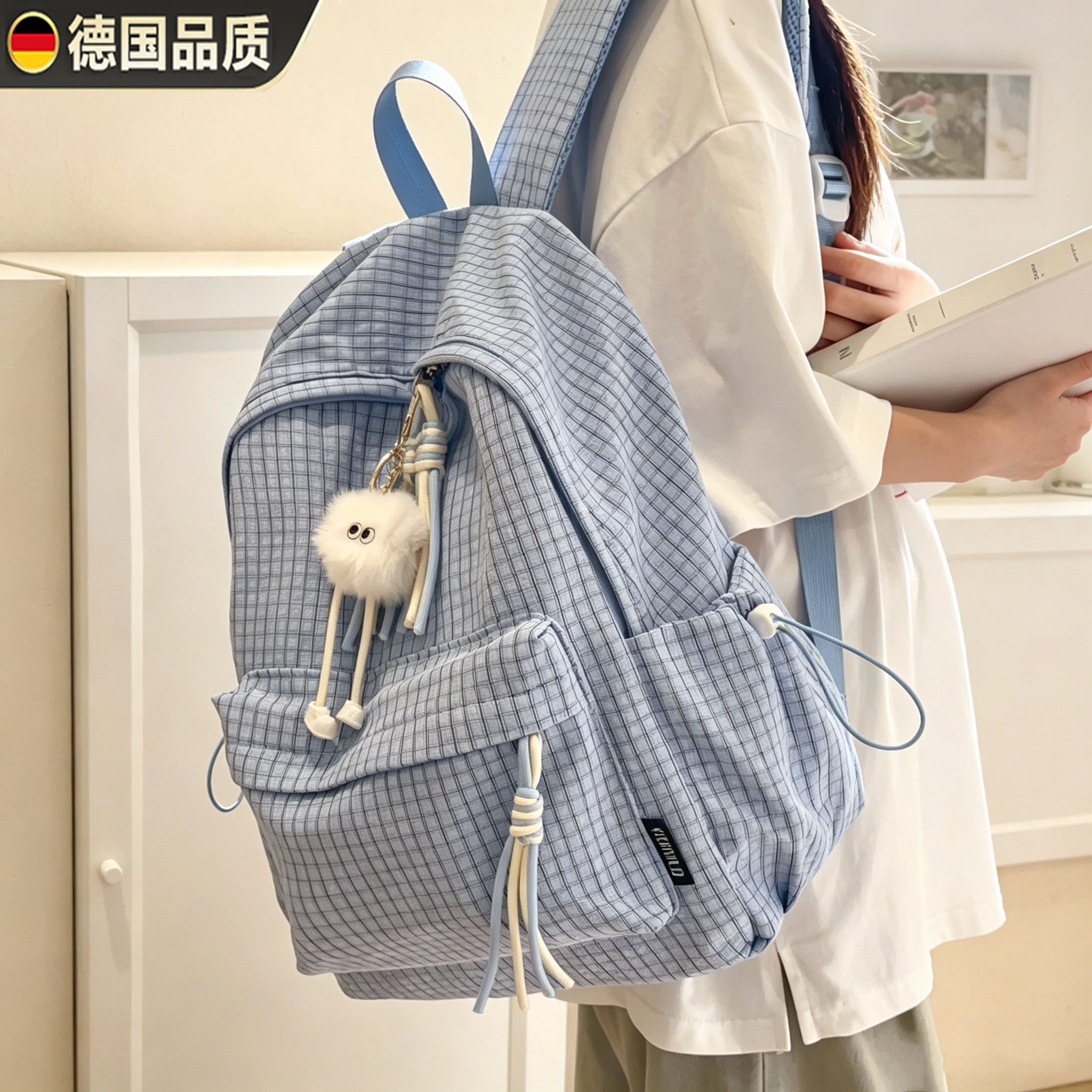 德国新款书包女初高中生双肩背包大学生高颜值ins小众大容量背包