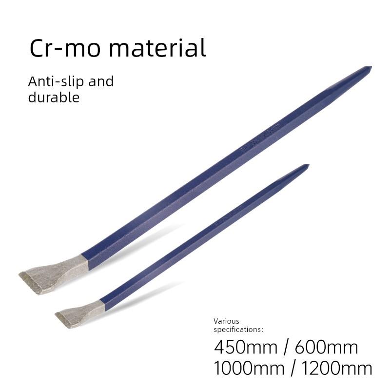 长城精工撬棍特种钢重型扁头小圆形木工撬棒汽修撬杠多功能起钉器