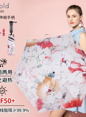 kobold德国百年品牌遮阳黑胶小巧通勤纯色简约女士拇指伞晴雨两用