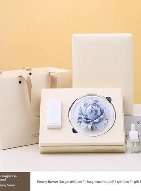 手捏陶瓷花牡丹花 非遗艺术无火香薰扩香香氛摆件 办公室茶室礼品