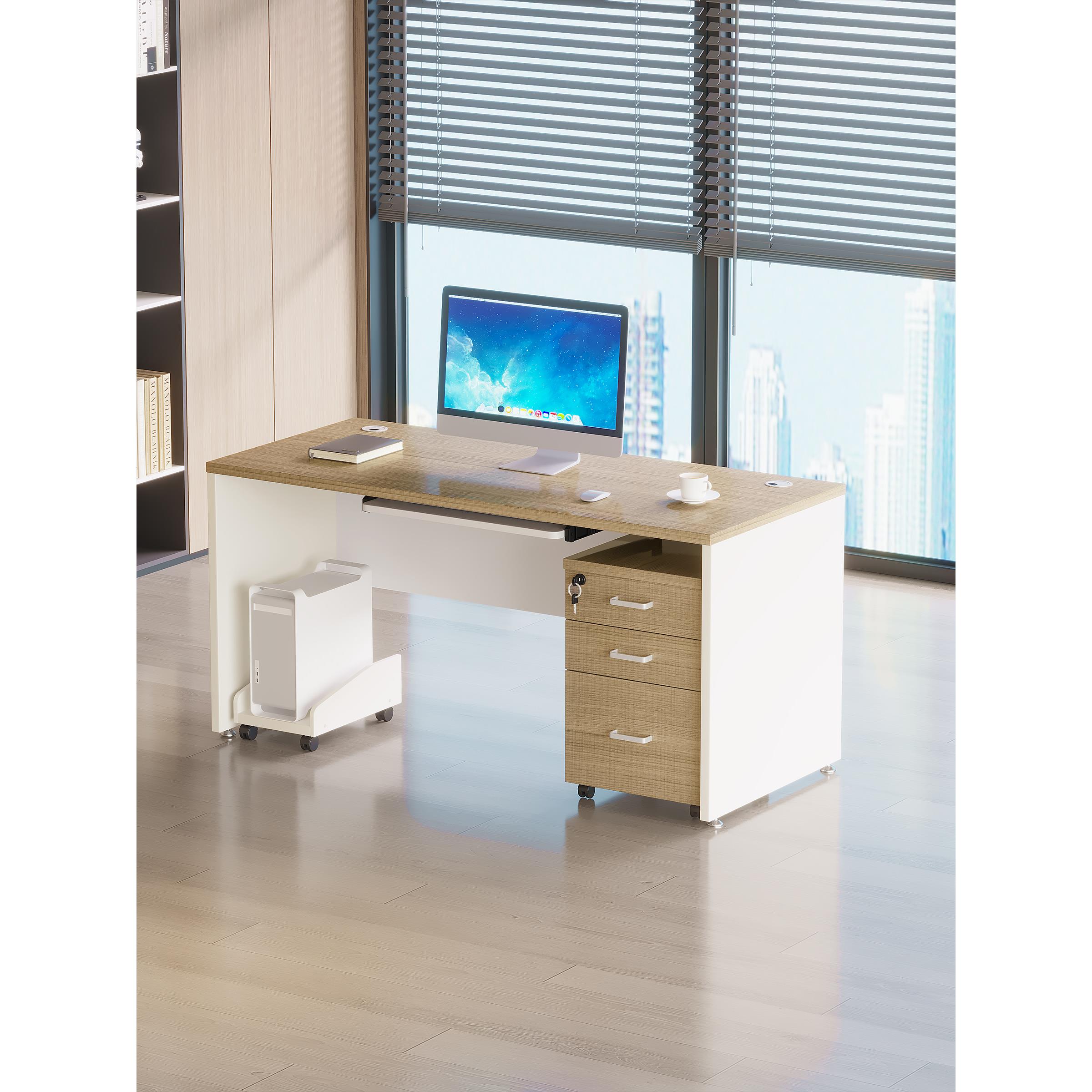 职员办公桌椅组合现代简约单人台式电脑桌办公室学校1.2米员工位