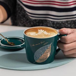 牛奶咖啡杯茶杯LOGO定制 杯子女夏陶瓷马克杯家用水杯情侣学生个性