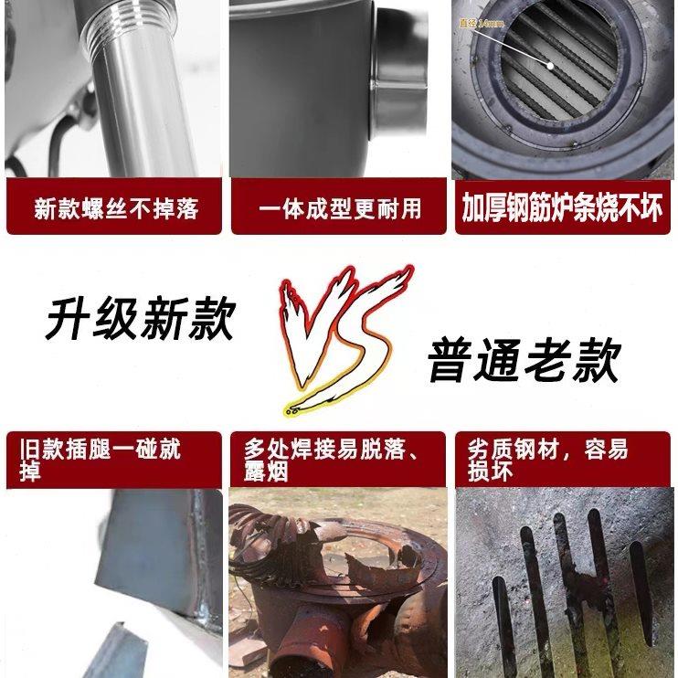 新款新型柴火灶农村家用烧木柴户外便携式炉具移动柴火炉子地锅大