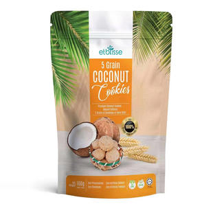 etblisse（5谷香椰饼）160g/袋（16包）椰子饼干谷物饼干椰香饼干