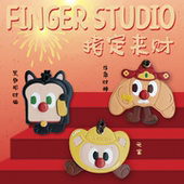 宝财神爷招财猫牛角包包挂 元 fingerstudio指作 发财新年包包挂件