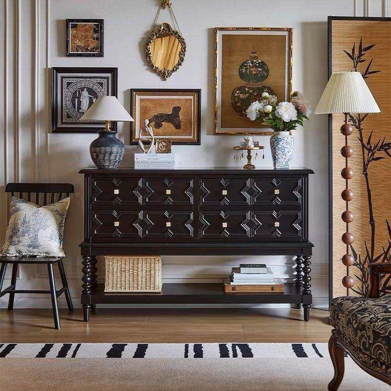 美式黑色实木玄关柜客厅过道复古隔断柜入户屏风靠墙置物台储物柜,3C数码配件,USB灯,淘宝优惠券,粉丝福利购,淘宝优惠卷