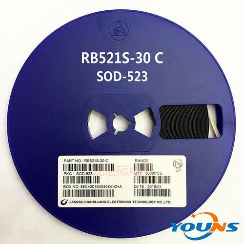 原装长电CJ贴片三极管RB521S-30C封装SOD-523质量稳定