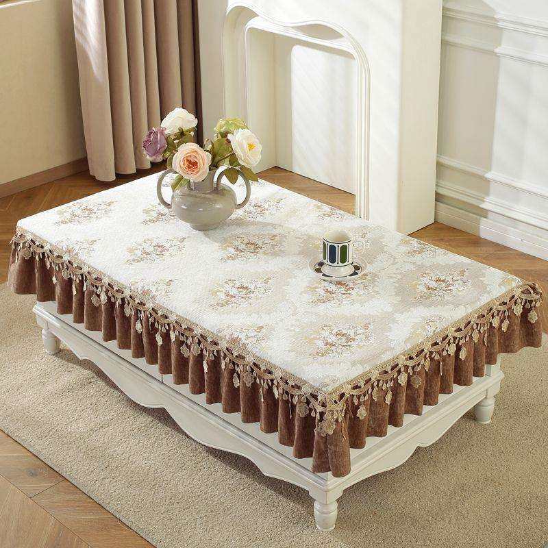 雪尼尔茶几桌布欧式蕾丝布艺盖巾电视柜防尘罩套客厅餐桌垫茶几垫,模玩/动漫/周边/娃圈三坑/桌游,模型制作工具/辅料耗材,淘宝优惠券,粉丝福利购,淘宝优惠卷