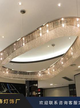 玻璃吊灯非标工程酒店水晶吸顶灯欧式客厅水晶吊灯Ceilinglight