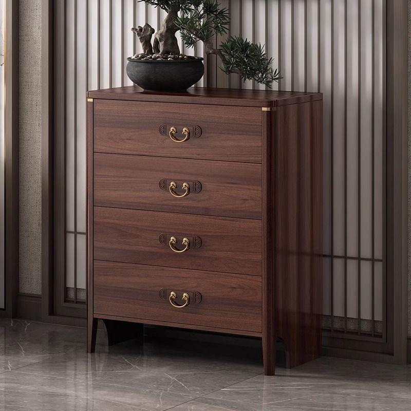 新中式实木五斗柜现代简约卧室床头客厅靠墙抽屉大容量储物收纳柜