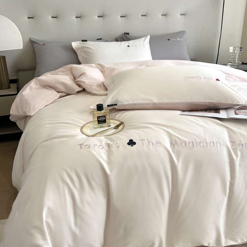 秋冬A类100支长绒棉磨毛四件套全棉纯棉加厚保暖床笠床单刺绣被套