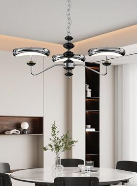 法式油风客厅吊灯中古轨吊灯链餐厅灯卧室护眼奶星大厅主复HVZ古