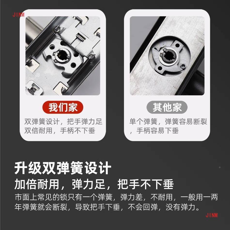 盗门套装不锈钢把手锁体防通UNA用型家用锁锁具木机门锁大门锁械