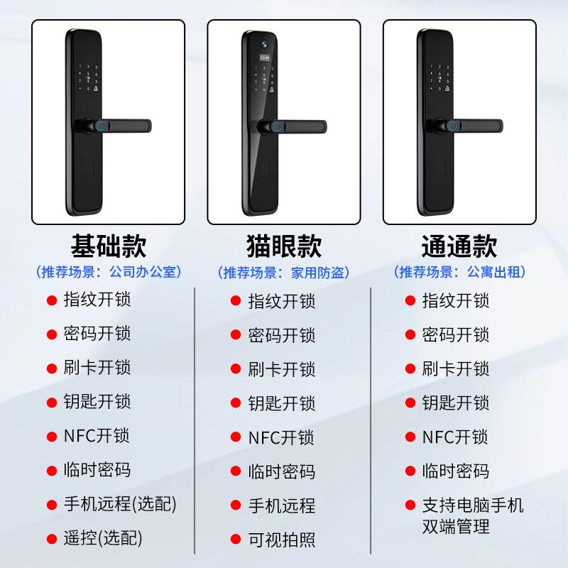 指纹锁一握开家用智能锁防盗门木门智能门锁电子密码锁公寓大门锁