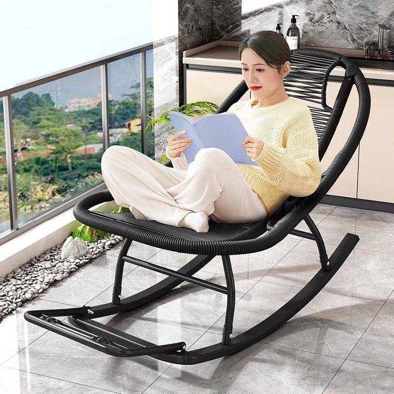 摇摇椅躺椅院逍遥庭椅加宽摇摇躺藤编彩虹椅摇家用椅客厅休闲C164