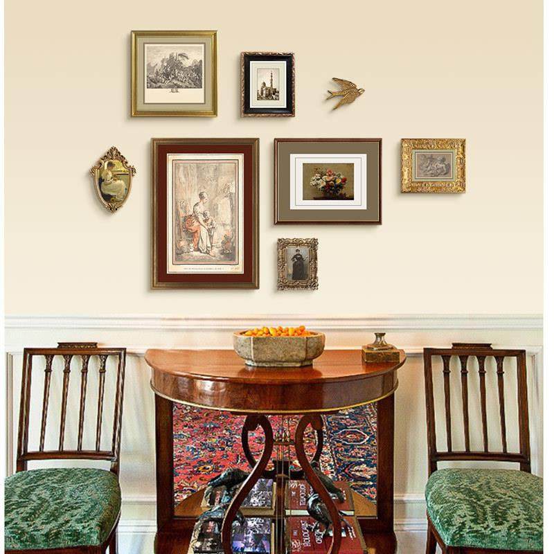 式复古装饰组合客厅餐厅美式轻奢画挂画沙GDR发小欧艺众术壁画A08