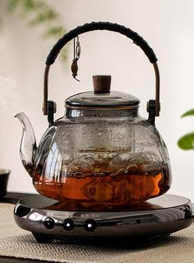 煮茶器玻烧壶蒸水煮茶壶电DVW陶用炉白茶家璃茶具小型养生煮茶炉