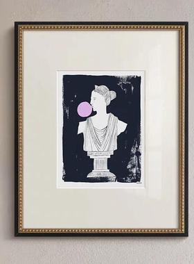 法式轻小众艺术客厅饰现代简约画复古玄关壁画餐奢83168厅摩装登