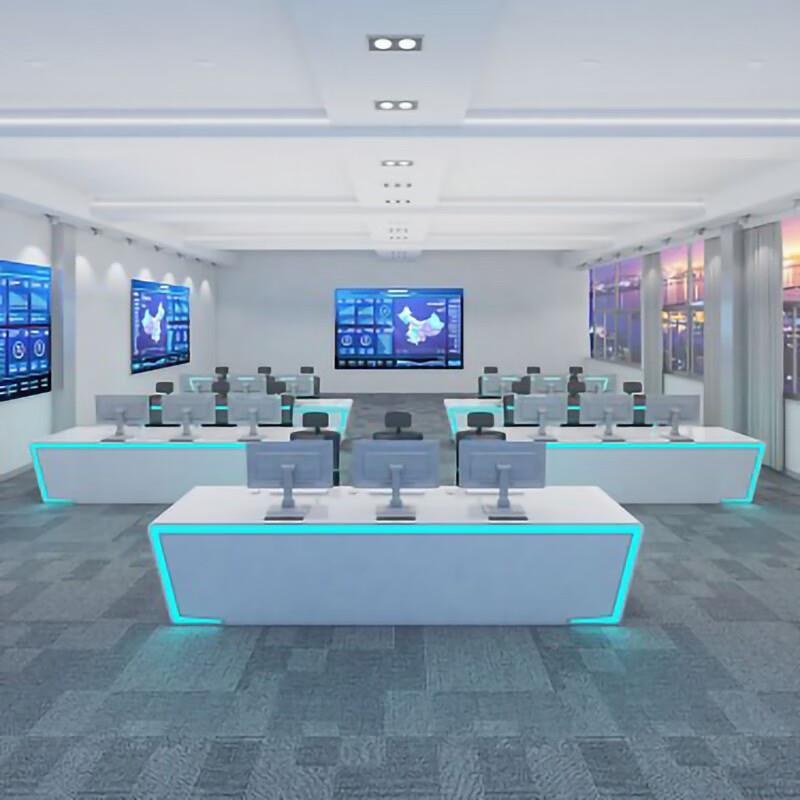 监控台加操作台台网络监控中工作指挥心调度台两联WEU三联厚控制