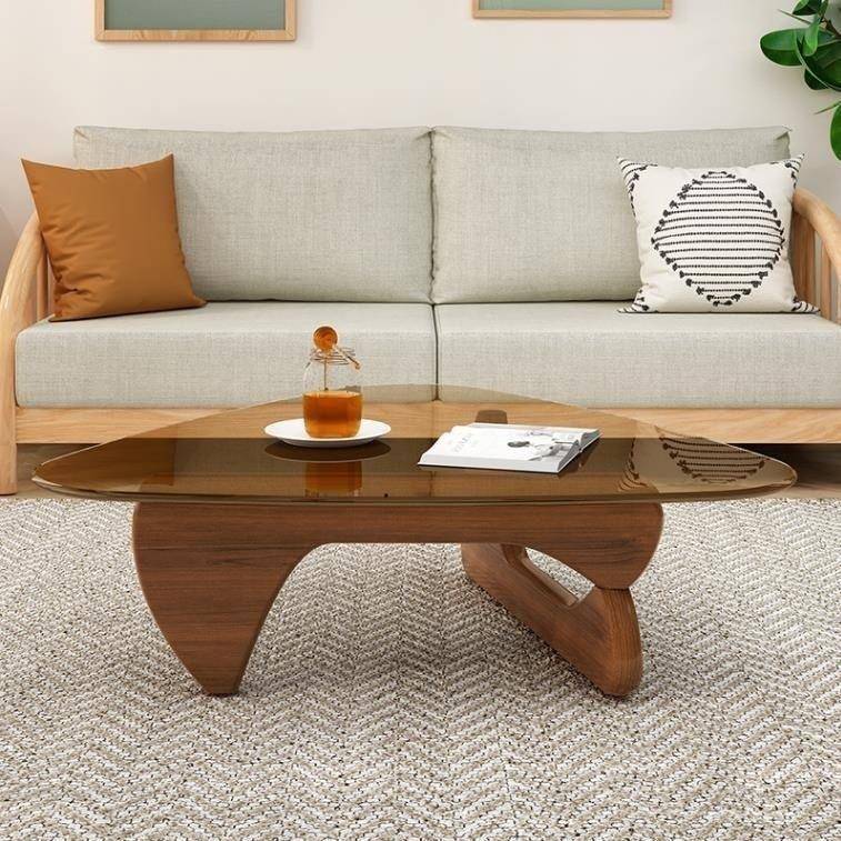 钢化玻茶几小户型客厅LIK家用极现简勇代简约野口创意璃圆形茶桌