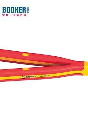 Boohr手动工e具双绝缘DOI弯尖横齿镊子159色mm0BH21155