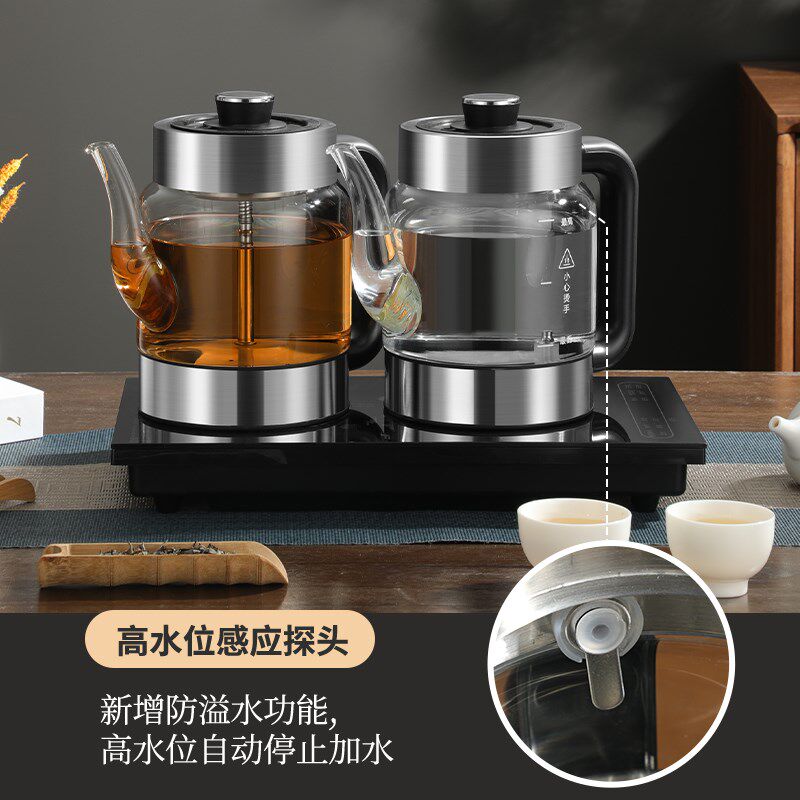 朴凌全自动手柄双上水壶电热烧水壶泡茶专用茶台保温一体嵌入茶桌